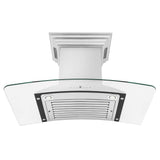 Wall Mount Range Hood in Stainless Steel with Built-in CrownSound Bluetooth Speakers (KNCRN-BT)