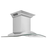 Wall Mount Range Hood in Stainless Steel with Built-in CrownSound Bluetooth Speakers (KNCRN-BT)
