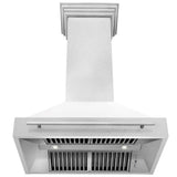 36'' DuraSnow Stainless Steel Range Hood with White Matte Shell (8654SNX-WM36)