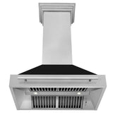 36'' DuraSnow Stainless Steel Range Hood with Black Matte Shell (8654SNX-BG-36)