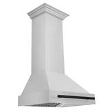 Z-Line - 30'' Autograph Edition Stainless Steel Range Hood with Stainless Steel Shell and Matte Black Handle - Matte Black