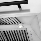 48'' Autograph Edition DuraSnow Stainless Steel Range Hood with DuraSnow Stainless Steel Shell and Champagne Bronze Handle