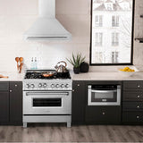 36'' DuraSnow Stainless Steel Range Hood with DuraSnow Shell (8654SNX-36)