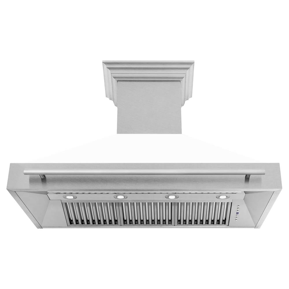 48'' DuraSnow Stainless Steel Range Hood with White Matte Shell (8654SNX-WM48)