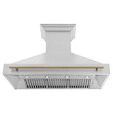 48''  Autograph Edition Stainless Steel Range Hood with Stainless Steel Shell and Champagne Bronze Handle