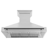 48''  Autograph Edition Stainless Steel Range Hood with Stainless Steel Shell and Champagne Bronze Handle