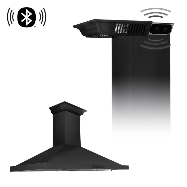 Z-Line - Black Stainless Steel BSKBN With Built in CrownSound Bluetooth Speakers