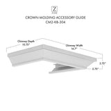 Crown Molding Profile 2 for Wall Mount Range Hood