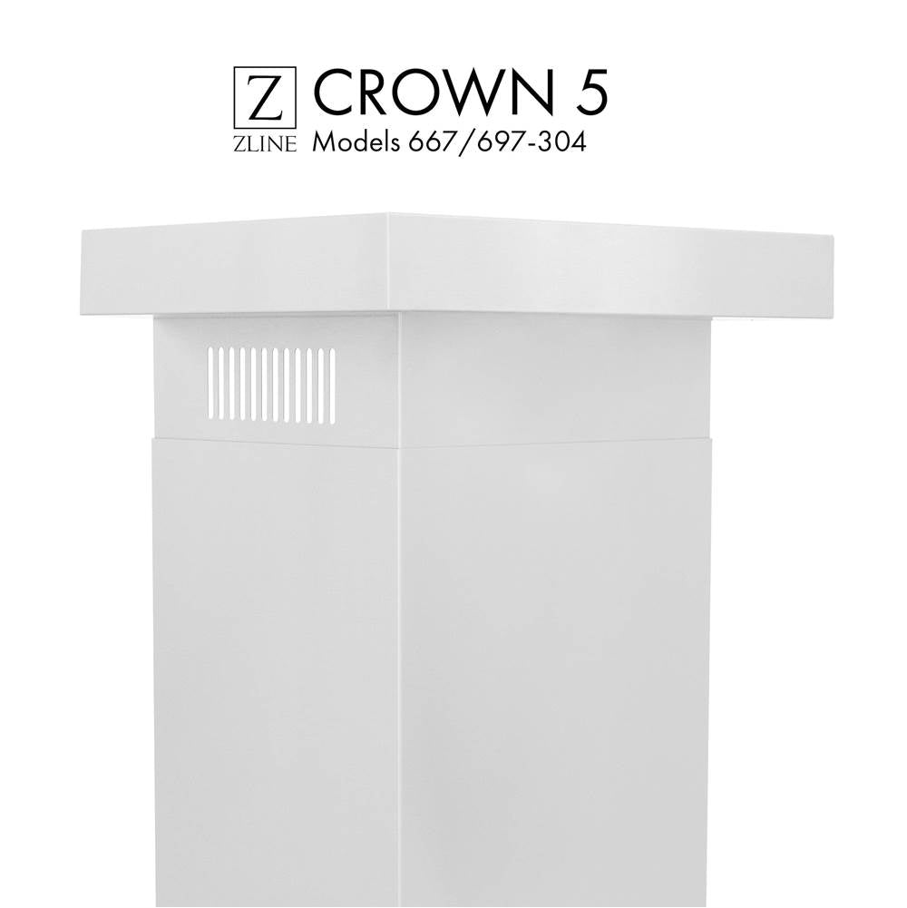 Z-Line - Crown Molding Profile 5 for Wall Mount Range Hood (CM5-587/597-304)