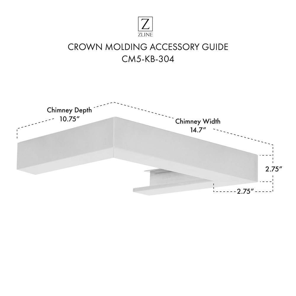 Crown Molding Profile 5 for Wall Mount Range Hood