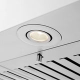 Convertible Vent Wall Mount Range Hood in Stainless Steel with Crown Molding (KECRN)