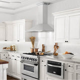 36'' Wall Mount Range Hood in Stainless Steel with Built-in CrownSound Bluetooth Speakers