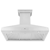 36'' Wall Mount Range Hood in Stainless Steel with Built-in CrownSound Bluetooth Speakers