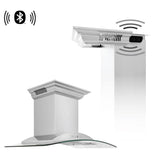 Z-Line - Wall Mount Range Hood in Stainless Steel with Built-in CrownSound Bluetooth Speakers (KNCRN-BT)