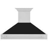 48'' Stainless Steel Range Hood with Black Matte Shell and Stainless Steel Handle