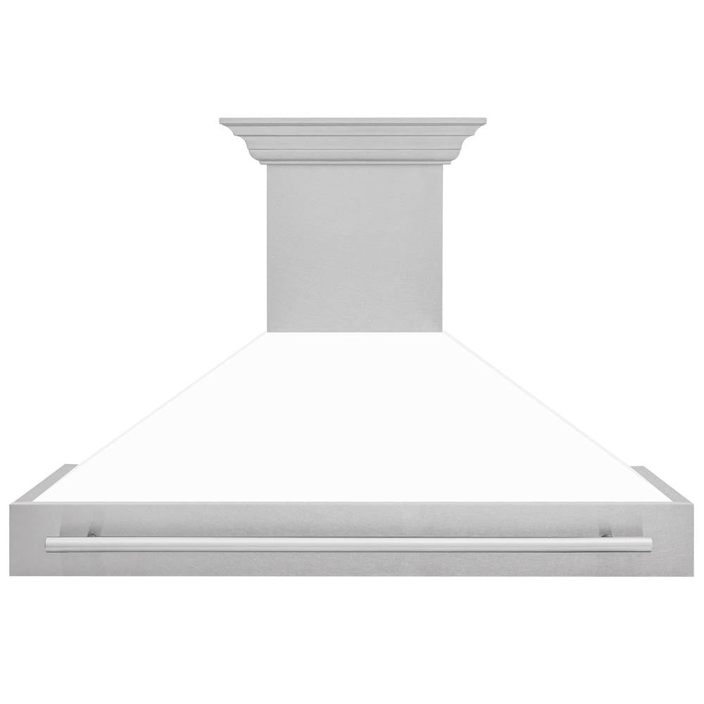 48'' DuraSnow Stainless Steel Range Hood with White Matte Shell (8654SNX-WM48)