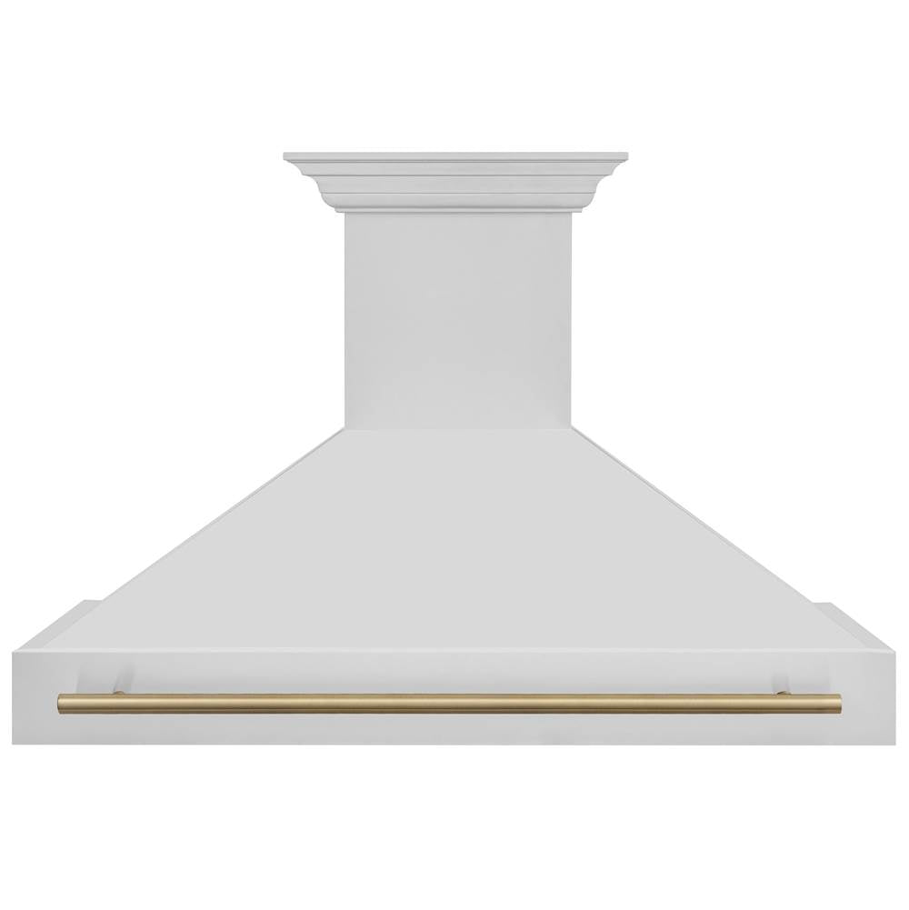 48''  Autograph Edition Stainless Steel Range Hood with Stainless Steel Shell and Champagne Bronze Handle