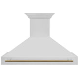 48''  Autograph Edition Stainless Steel Range Hood with Stainless Steel Shell and Champagne Bronze Handle