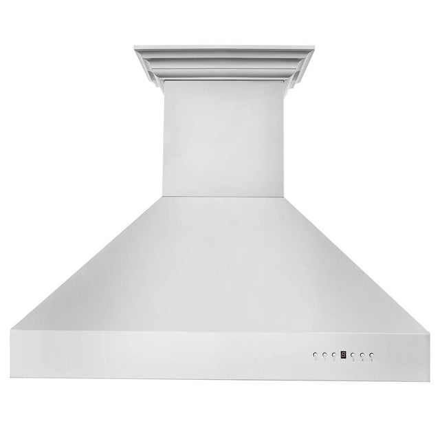 Z-Line - 48'' Professional Wall Mount Range Hood in Stainless Steel with Built-in CrownSound Bluetooth Speakers