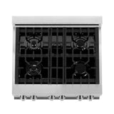 30'' 4.0 cu. ft. Electric Oven and Gas Cooktop Dual Fuel Range with Griddle in Stainless Steel