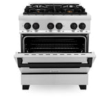 Autograph Edition 30'' 4.0 cu.' Dual Fuel Range with Gas Stove and Electric Oven in Stainless Steel with Champagne Bronze Accents