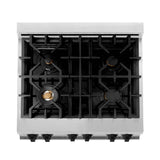 Autograph Edition 30'' 4.0 cu.' Dual Fuel Range with Gas Stove and Electric Oven in Stainless Steel with Champagne Bronze Accents