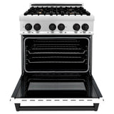 Autograph Edition 30'' 4.0 cu.' Dual Fuel Range with Gas Stove and Electric Oven in Stainless Steel with White Matte Door and CB Accents