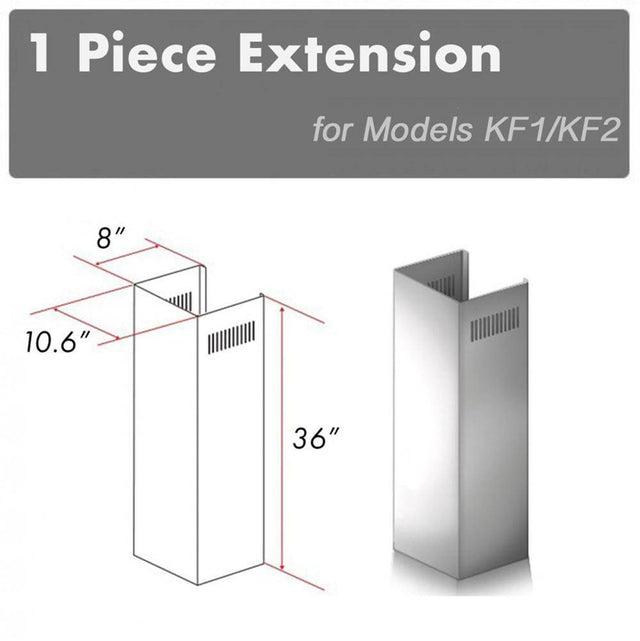 Z-Line - 1-36'' Chimney Extension for 9-10' Ceilings