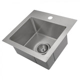 Z-Line - Donner 15'' Topmount Single Bowl Bar Sink in Stainless Steel - Stainless Steel