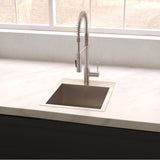 Donner 15'' Topmount Single Bowl Bar Sink in Stainless Steel