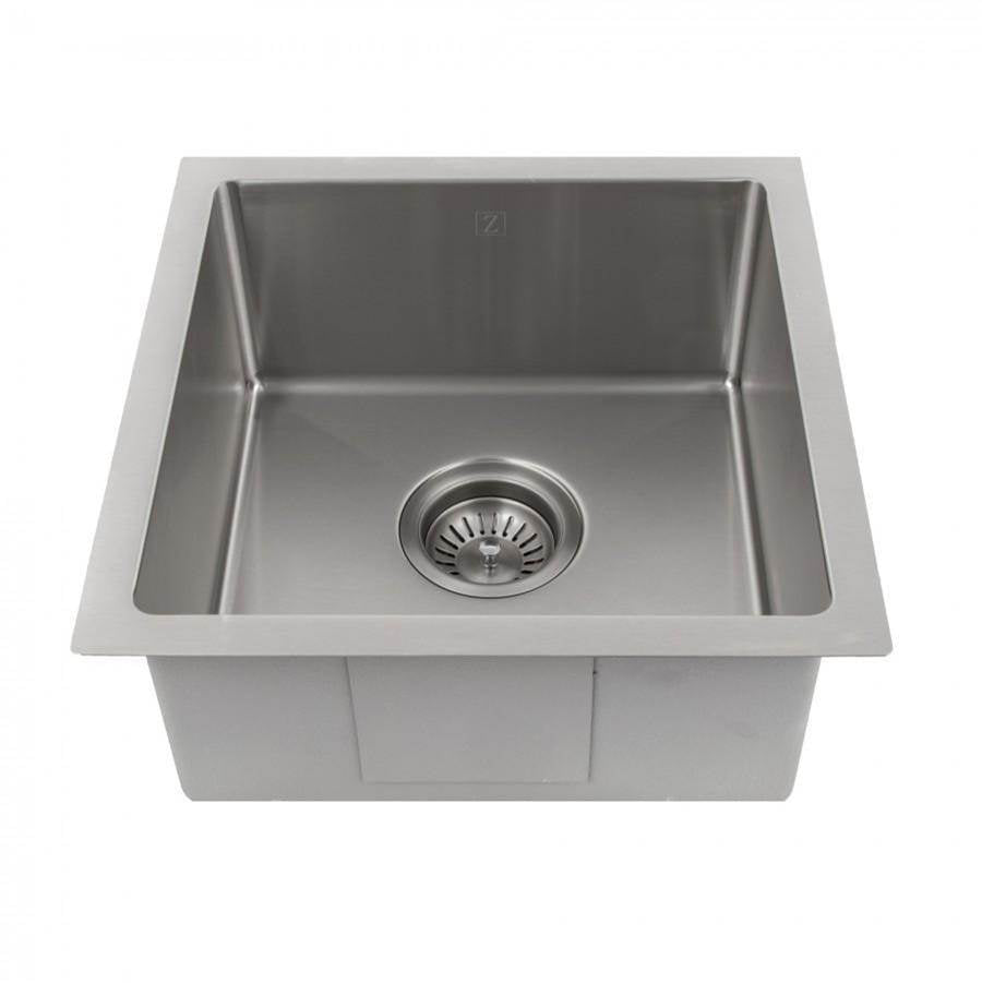 Z-Line - Boreal 15'' Undermount Single Bowl Bar Sink in Stainless Steel - Stainless Steel