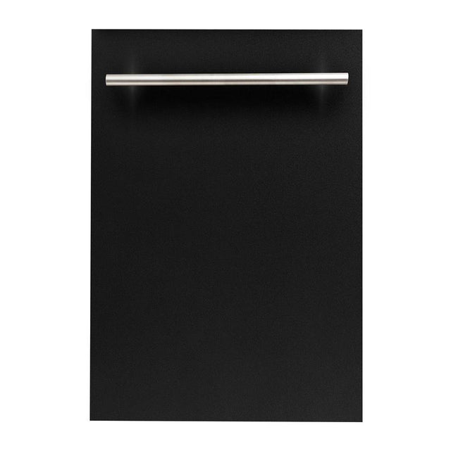 Z-Line - 18'' Top Control Dishwasher in Black Matte with Stainless Steel Tub and Modern Style Handle - Black Matte