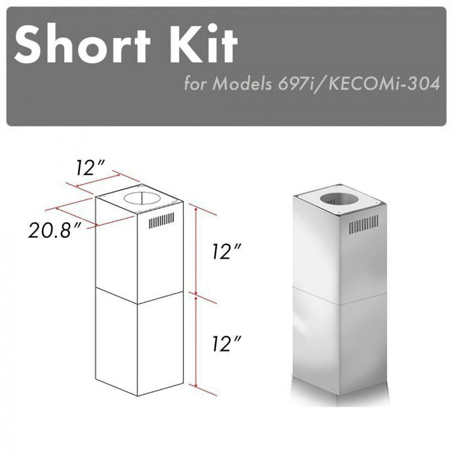 Z-Line - 2-12'' Short Chimney Pieces for 7-8' Ceilings