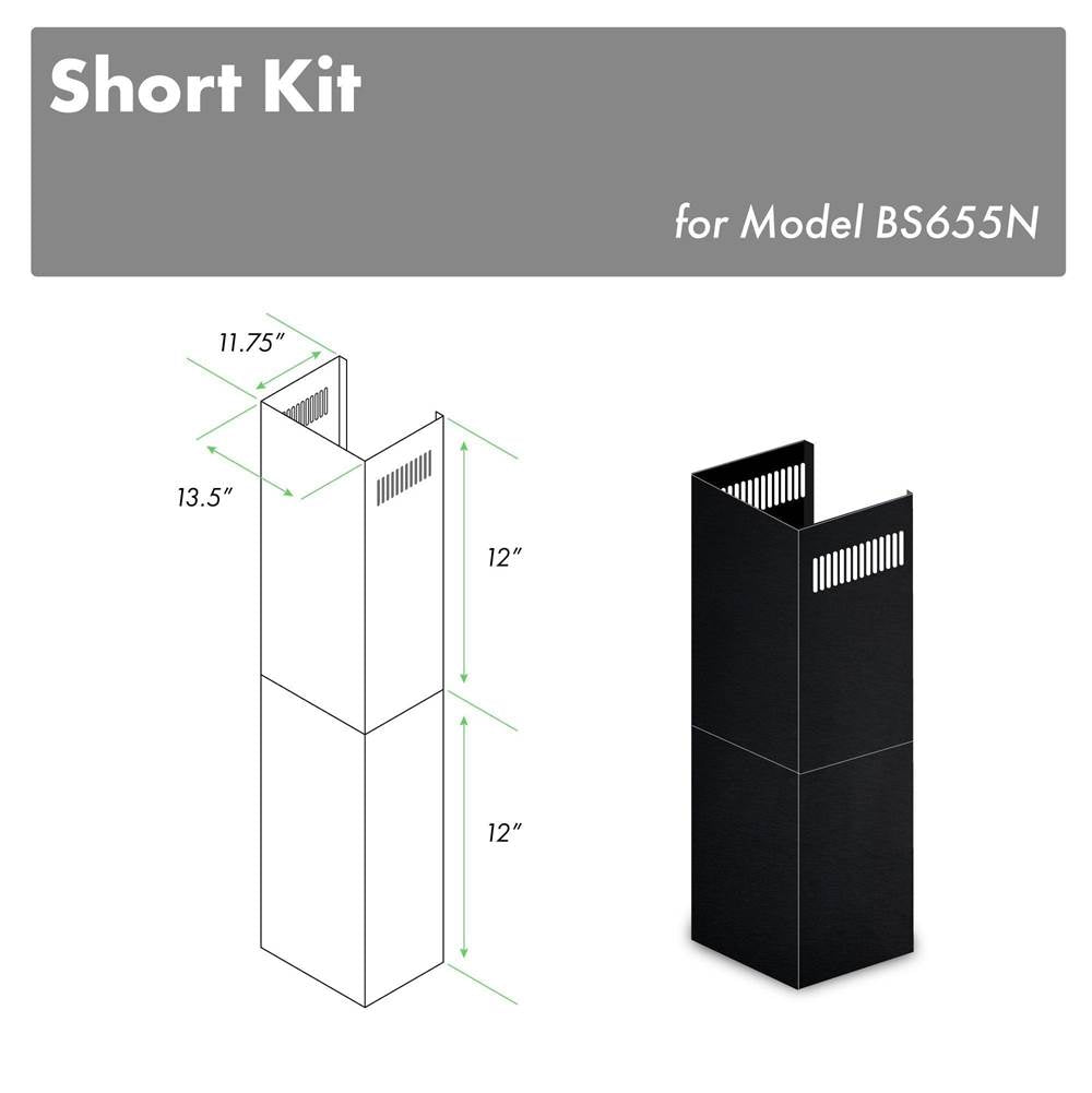 Z-Line - 2-12'' Short Chimney Pieces for 7-8' Ceilings