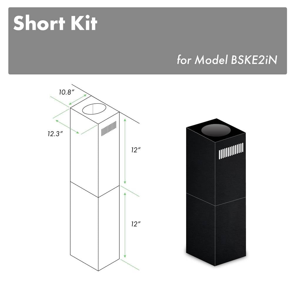 Z-Line - 2-12'' Short Chimney Pieces for 7-8' Ceilings