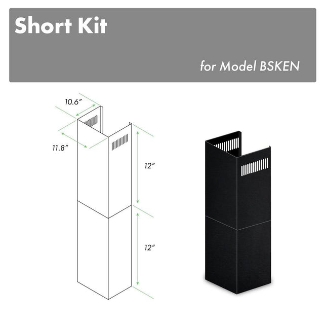 Z-Line - 2-12'' Short Chimney Pieces for 7-8' Ceilings