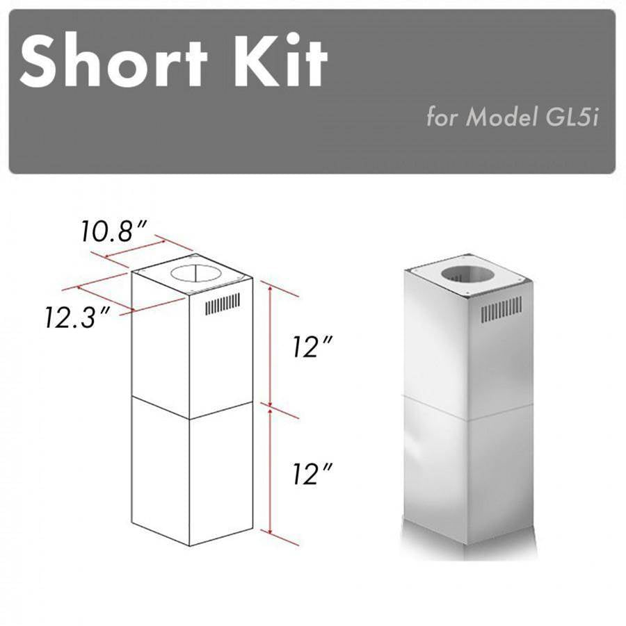 Z-Line - 2-12'' Short Chimney Pieces for 7-8' Ceilings