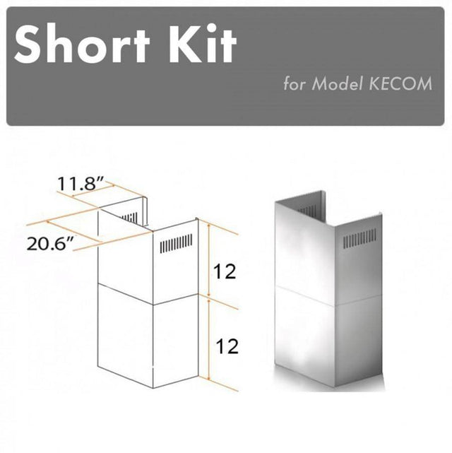 Z-Line - 2-12'' Short Chimney Pieces for 7-8' Ceilings