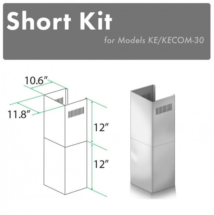 Z-Line - 2-12'' Short Chimney Pieces for 7-8' Ceilings