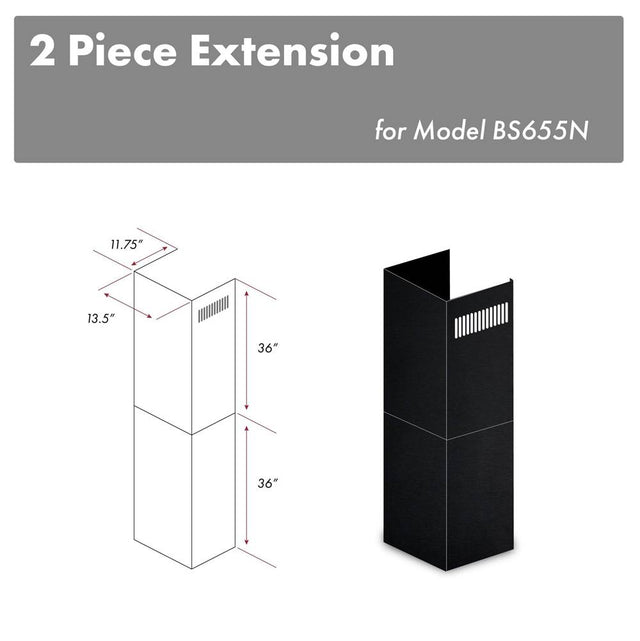 Z-Line - 2-36'' Chimney Extensions for 10-12' Ceilings