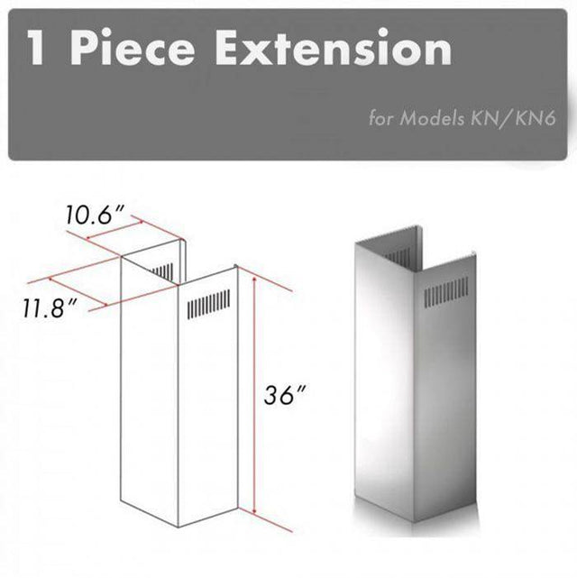 Z-Line - 2-36'' Chimney Extensions for 10-12' Ceilings