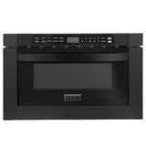 Z-Line - 24'' 1.2 cu.' Microwave Drawer in Black Stainless Steel - Black Stainless Steel