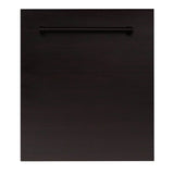 Z-Line - 24'' Top Control Dishwasher in Oil-Rubbed Bronze with Stainless Steel Tub and Traditional Style Handle - Oil-Rubbed Bronze