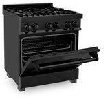 30'' Black Stainless 4.0 cu.ft. 4 Gas Burner/Electric Oven Range