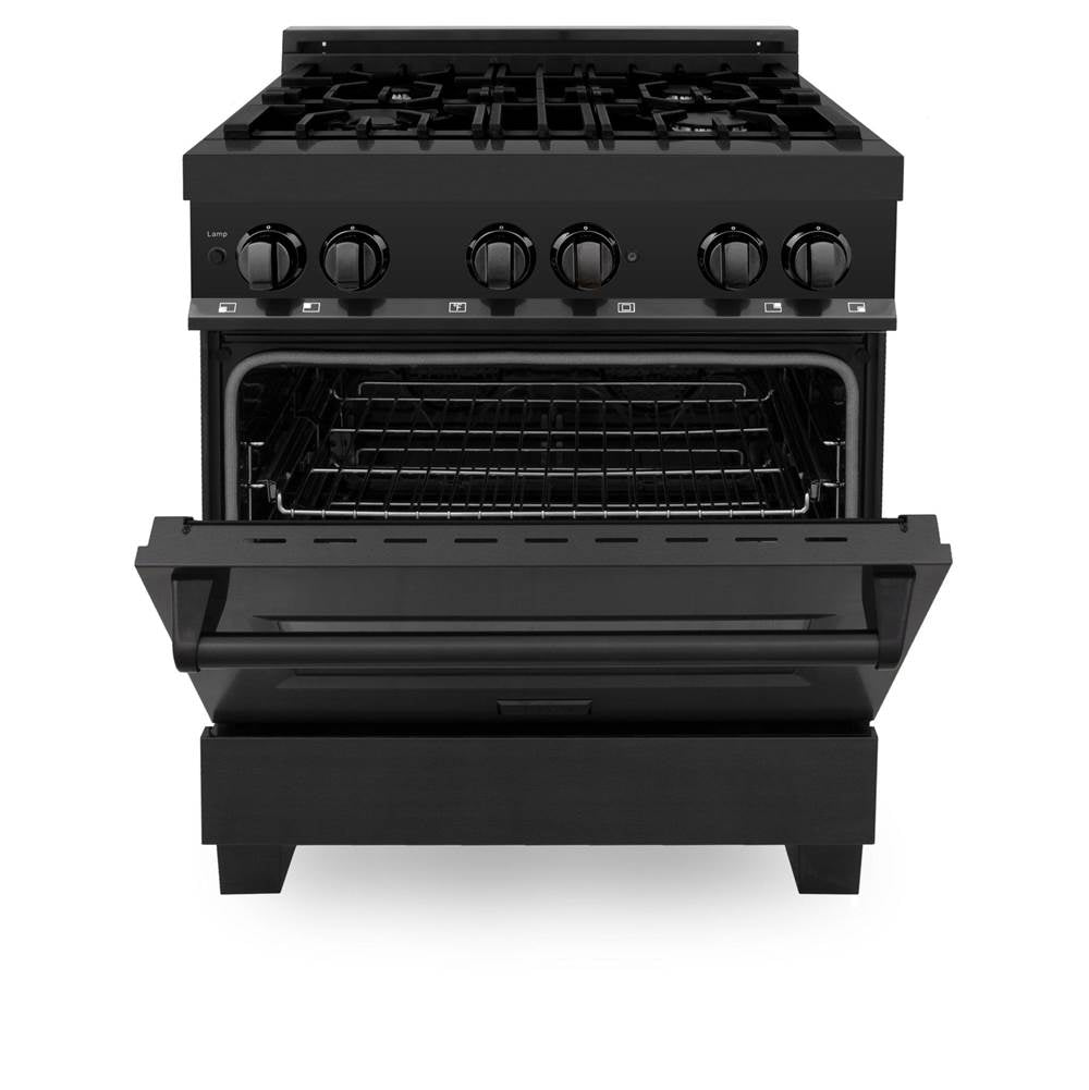 30'' Black Stainless 4.0 cu.ft. 4 Gas Burner/Electric Oven Range