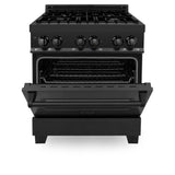 30'' Black Stainless 4.0 cu.ft. 4 Gas Burner/Electric Oven Range