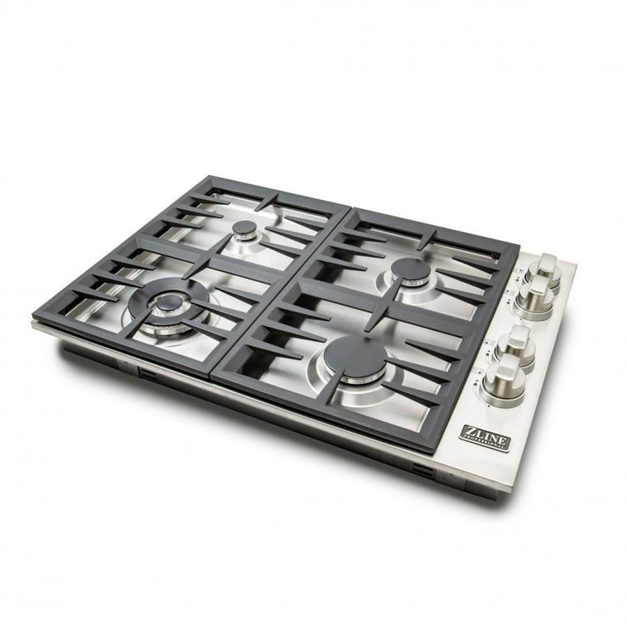 Z-Line - 30'' Dropin Cooktop with 4 Gas Burners - Stainless Steel