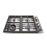 30'' Dropin Cooktop with 4 Gas Brass Burners