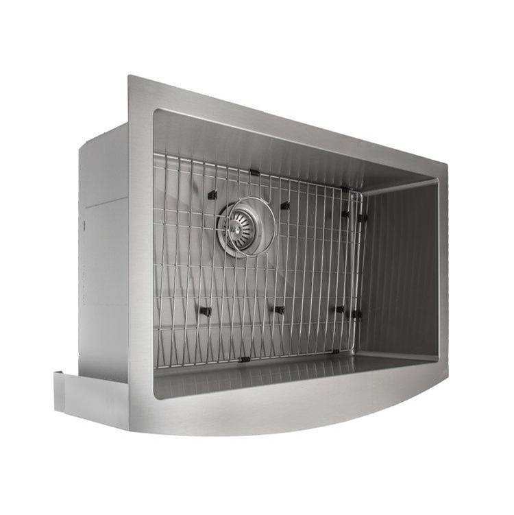Zermatt Farmhouse 30'' Undermount Single Bowl Sink in Stainless Steel