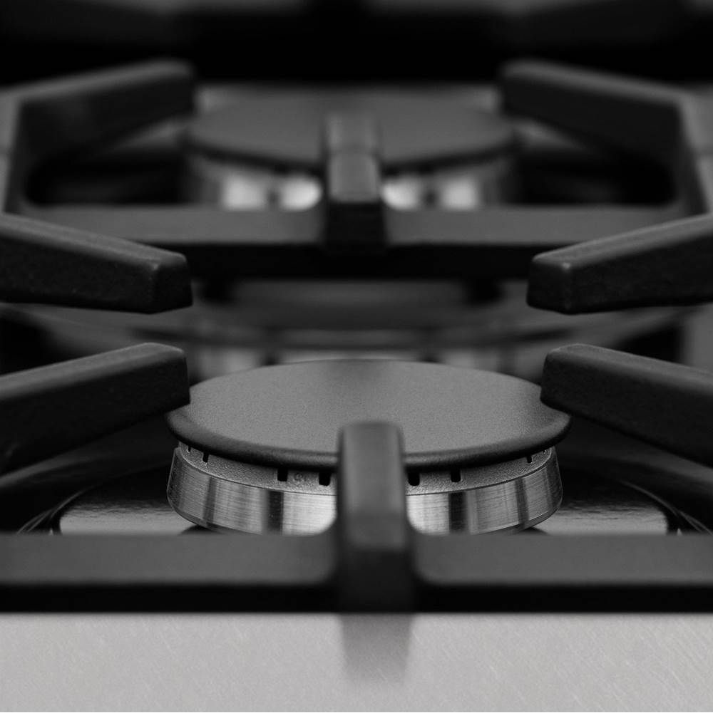 30'' Professional Dual Fuel Range in DuraSnow Stainless Steel with Black Matte Door